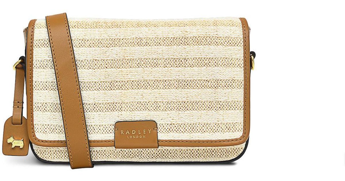 Radley Hanson Mews Straw Mini Flapover Crossbody in Natural Lyst