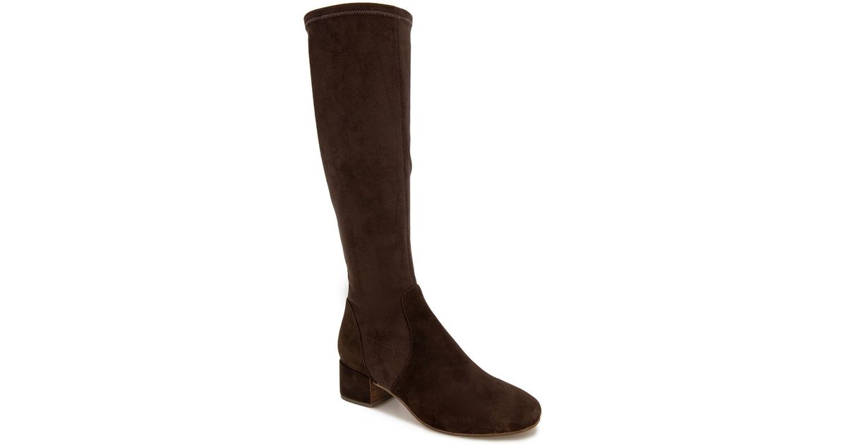 Gentle Souls Ella Stretch Boot Leather Tall Knee High Boots in Brown Lyst