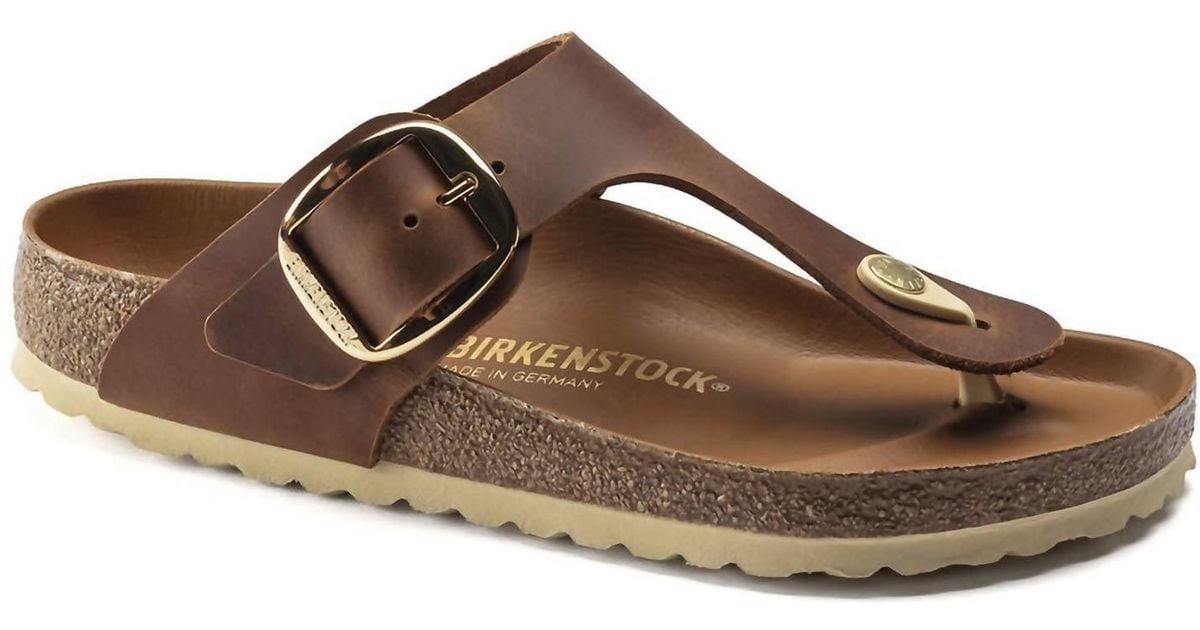 Birkenstock Gizeh Big Buckle Sandal in Brown | Lyst