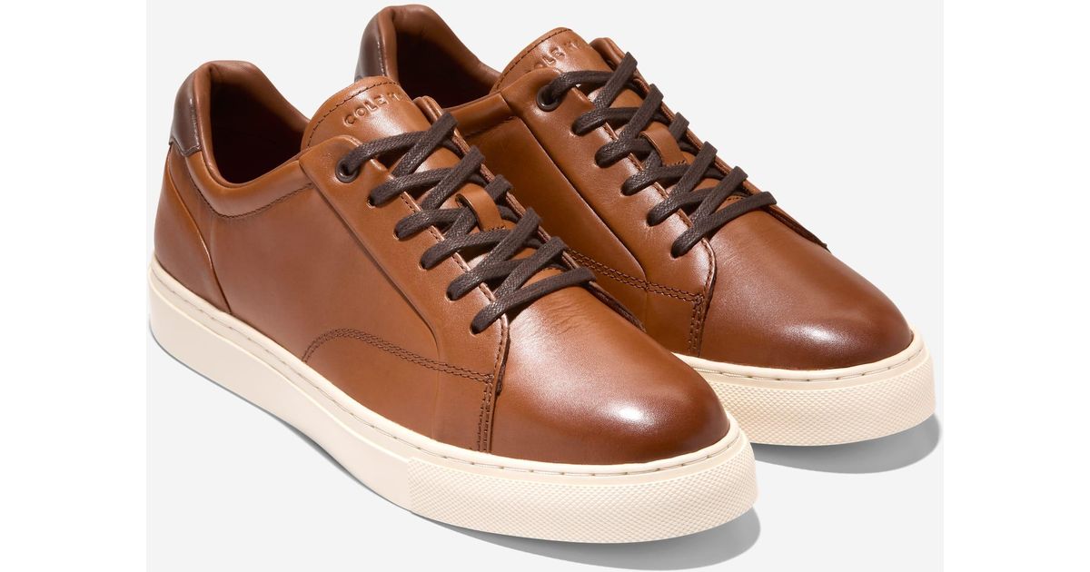 Cole Haan Grand Kittery Court Sneakers in Brown for Men Lyst