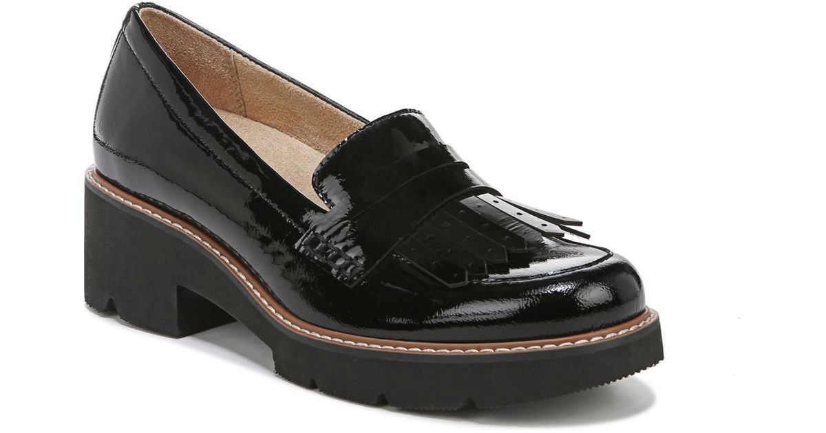 naturalizer black patent loafers