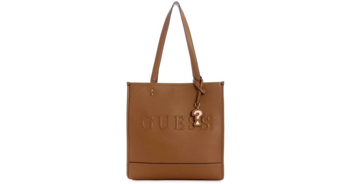 GUESS Women's Lacombe Logo Pink Blue Floral & Logo Print Tote Bag Handbag -  White Multi