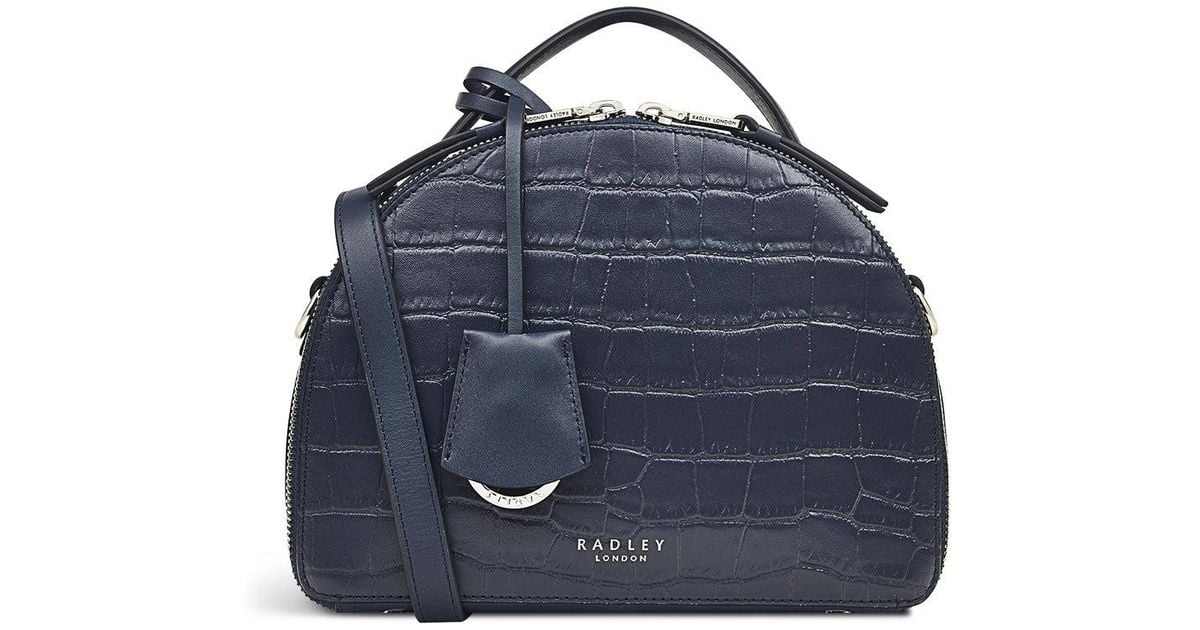 Radley Orchard Road Faux Croc Small Zip Around Crossbody in Blue Lyst