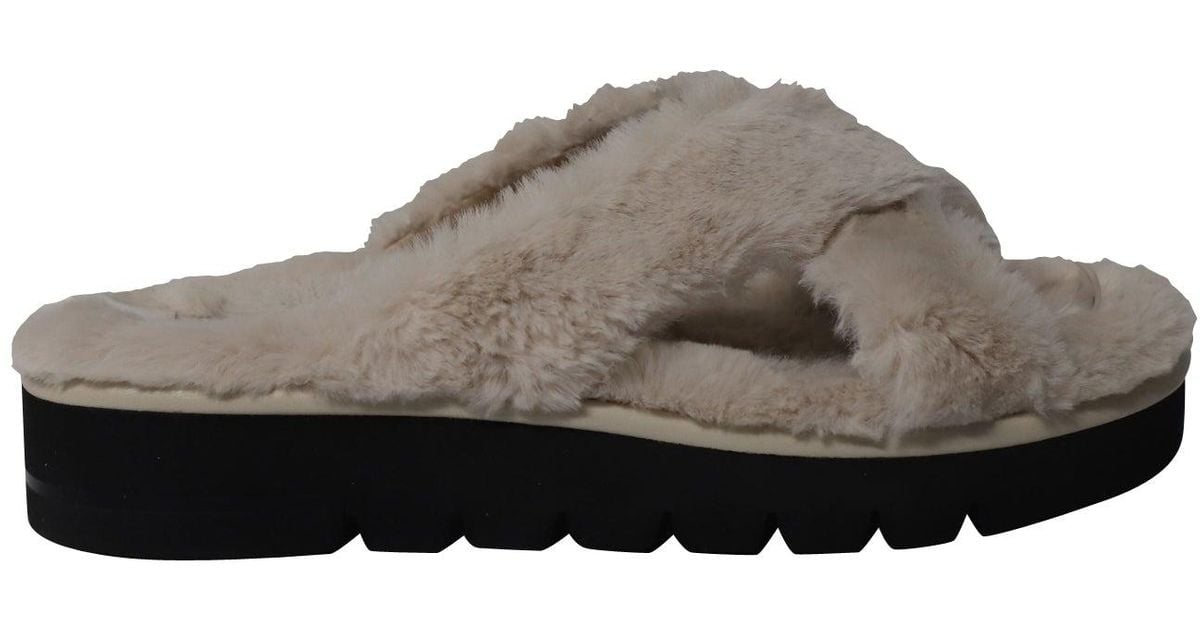 stuart weitzman fur slides