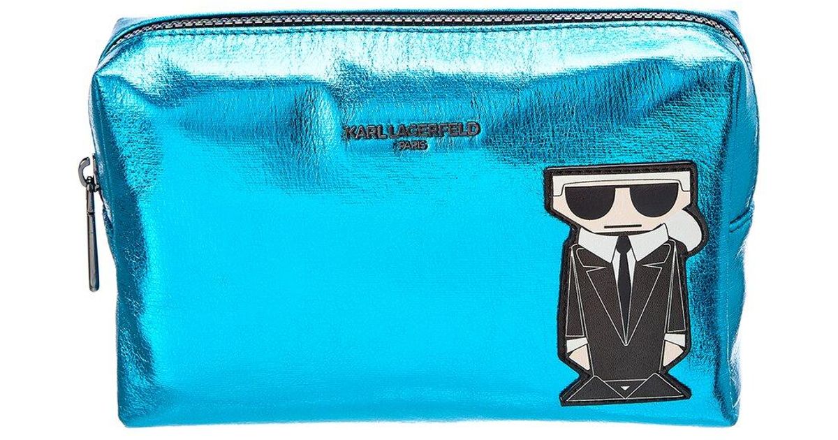 Karl Lagerfeld Maybelle Cosmetic Bag in Blue Womens Bags Makeup bags and cosmetic cases 