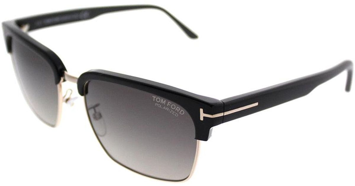 Tom Ford River Tf 367 01d Square Sunglasses in Black | Lyst