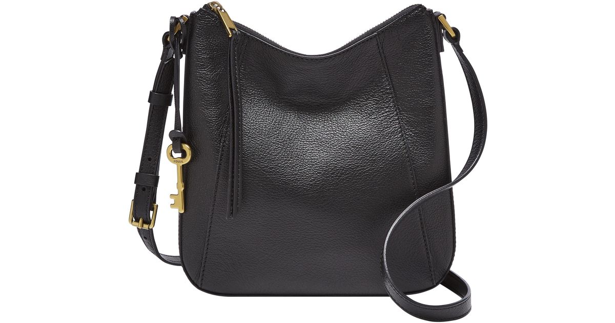 Fossil Talia Leather Crossbody Bag in Black Lyst