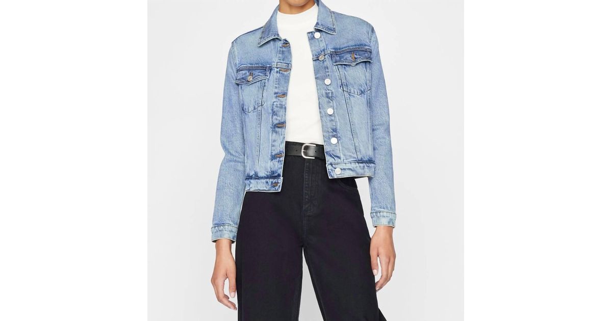 FRAME Le Vintage Jacket In Crystal Shores in Blue Lyst