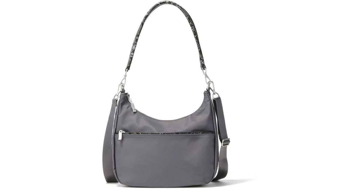 Baggallini Bowery Half Moon Shoulder Bag in Gray Lyst