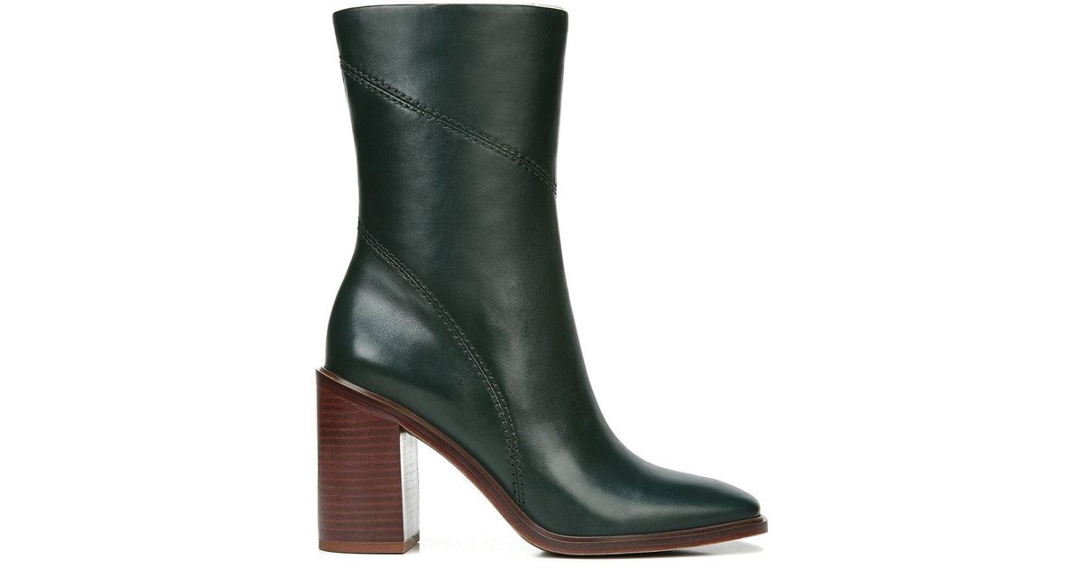 Franco Sarto Stevie Leather Mid Shaft Boot in Green | Lyst