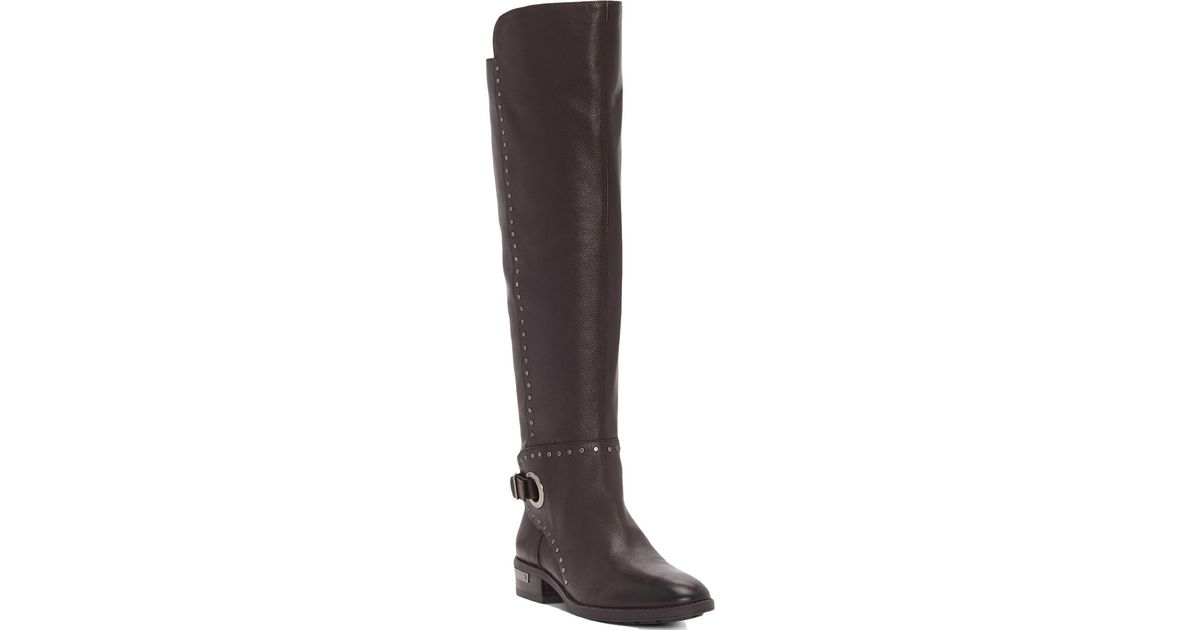 Vince Camuto Poppidal 2 Leather Tall Over-the-knee Boots in Brown | Lyst