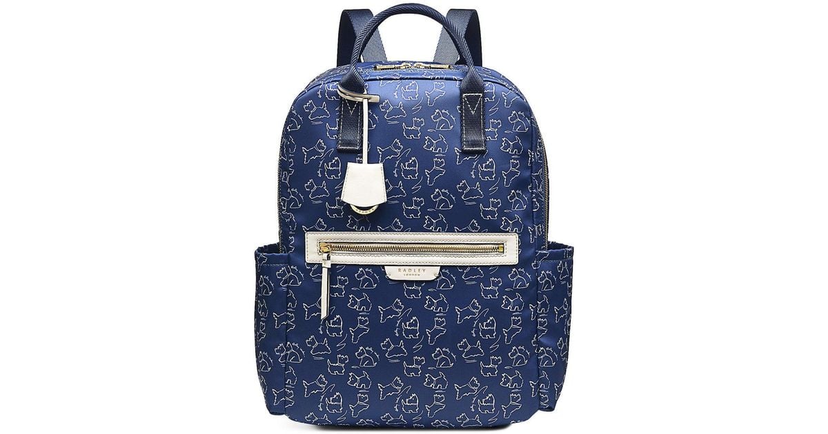 Radley Maple Cross Signature Radley Large Zip Top Backpack in Blue Lyst
