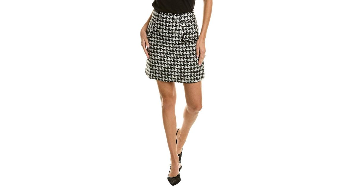 Gracia Tweed Mini Skirt in Black | Lyst