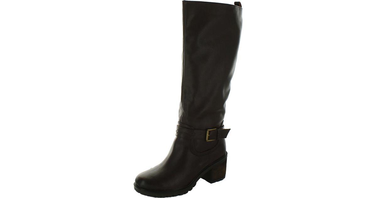 Zodiac Faux Leather Riding Kneehigh Boots in Black Lyst