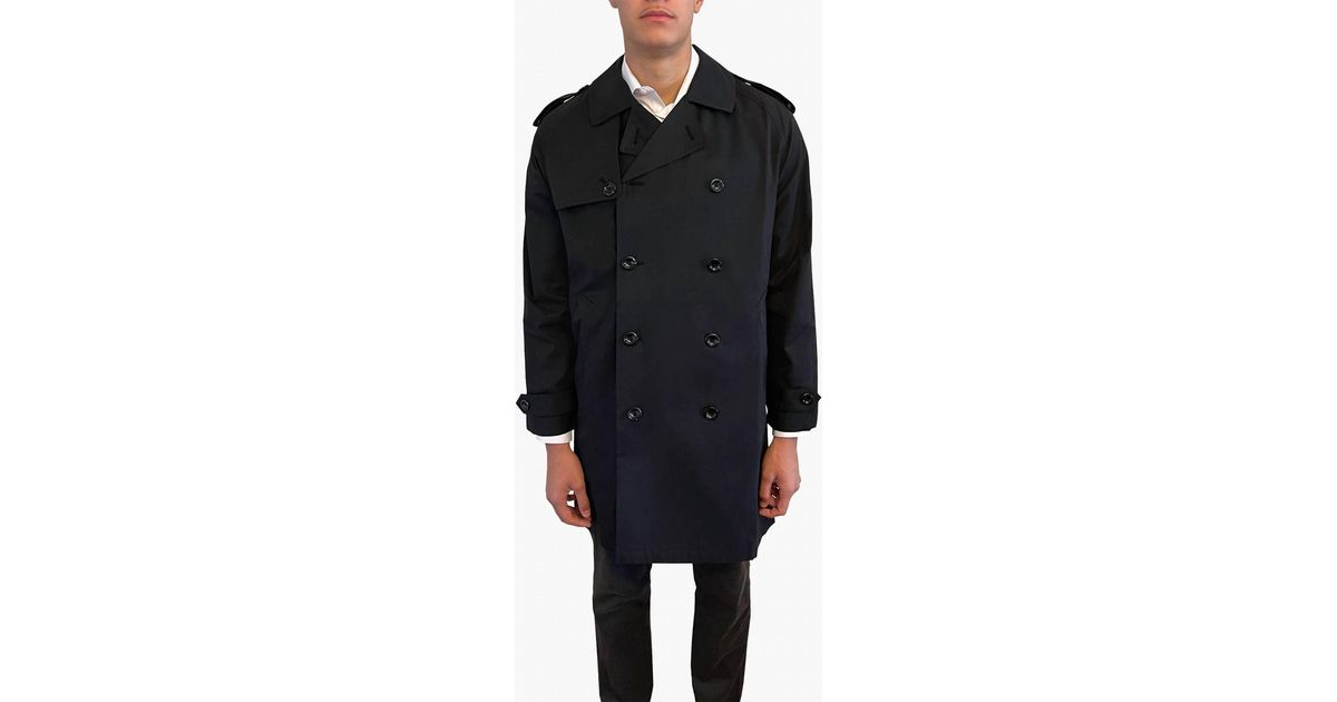London Fog Westwood Double Breasted Trench Coat in Black for Men | Lyst