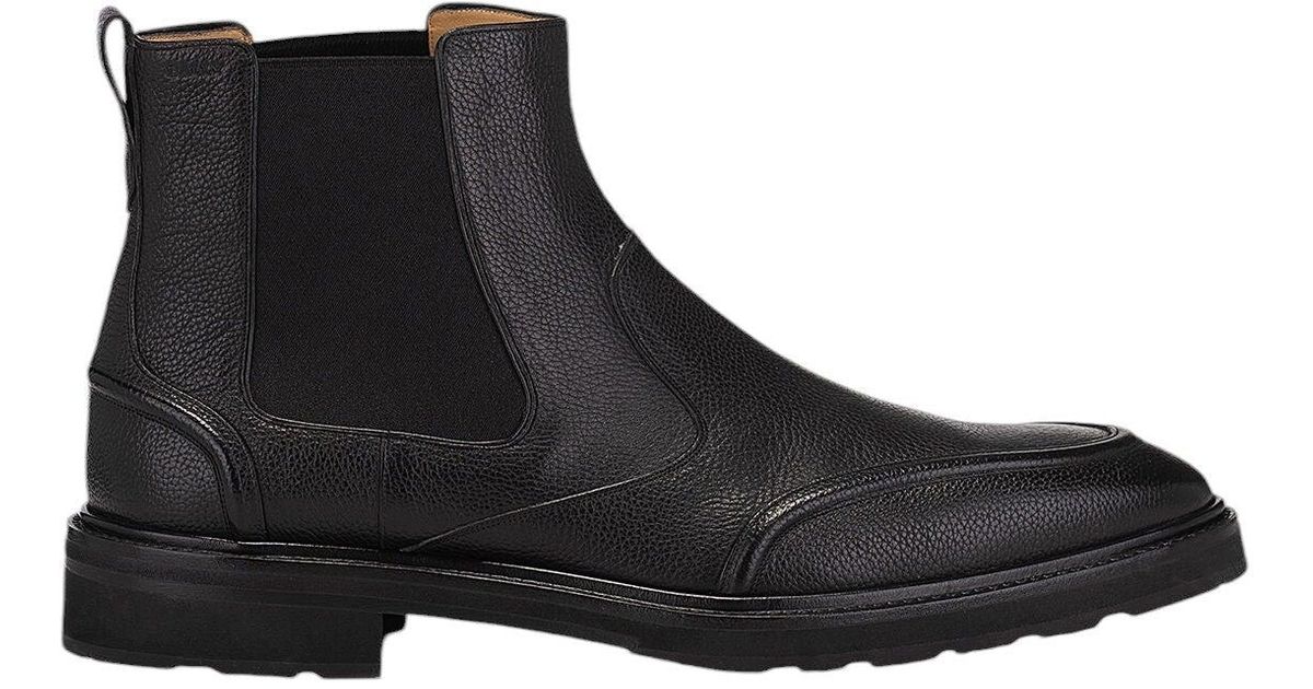 Bally Mildor 6301516 Calf Embossed Leather Chelsea Boots in Bally Mildor 6301516 Calf Embossed Leather Chelsea Boots in