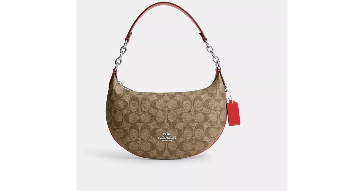 COACH Payton Hobo In Signature Canvas in Brown Lyst