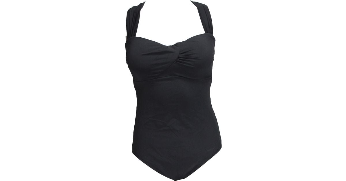 Jantzen Ruched Tummy Control Onepiece Swimsuit in Black Lyst
