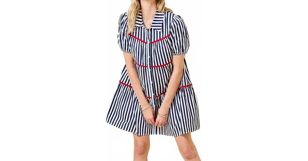 Moon 58 Day + Moon Lady Liberty Dress in Blue | Lyst