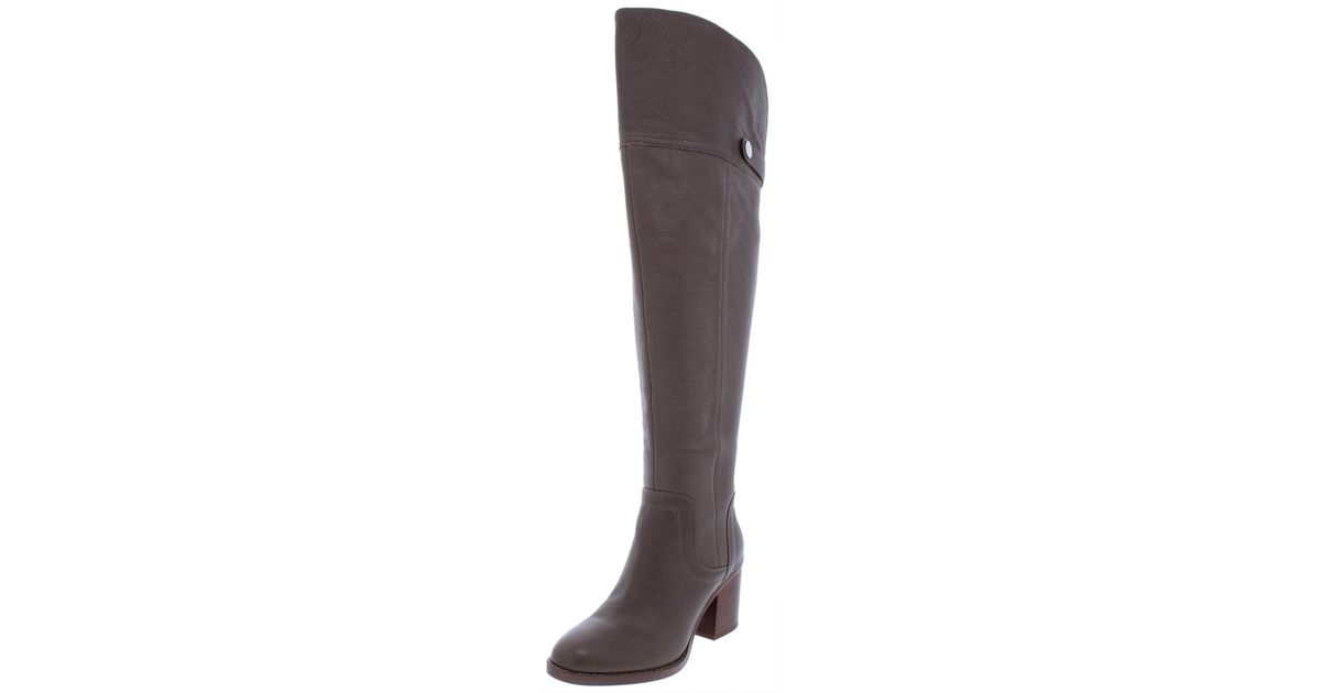 Franco Sarto Ollie Leather Wide Calf Over-the-knee Boots in Brown | Lyst