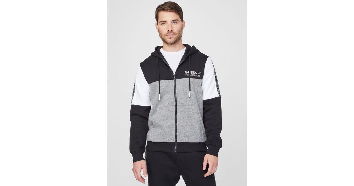 Guess tape full clearance zip hoodie
