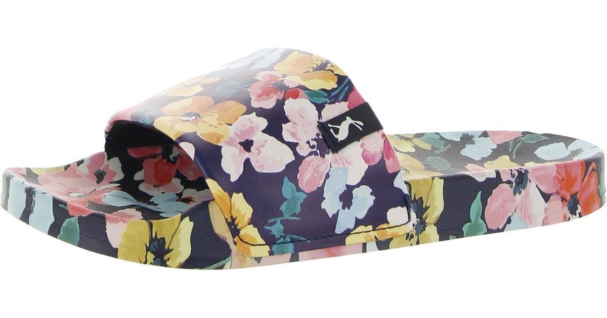 Joules Poolside Slip On Comfort Pool Slides in Blue Lyst
