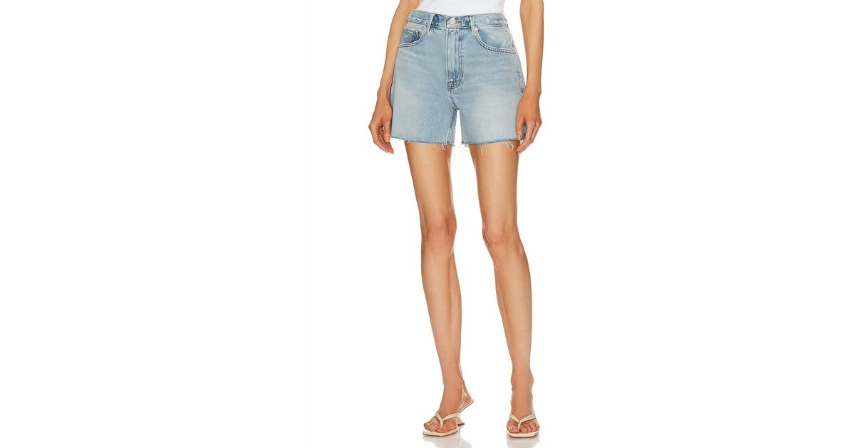 Short Frame FRAME Le Super High Denim Short in Blue | Lyst