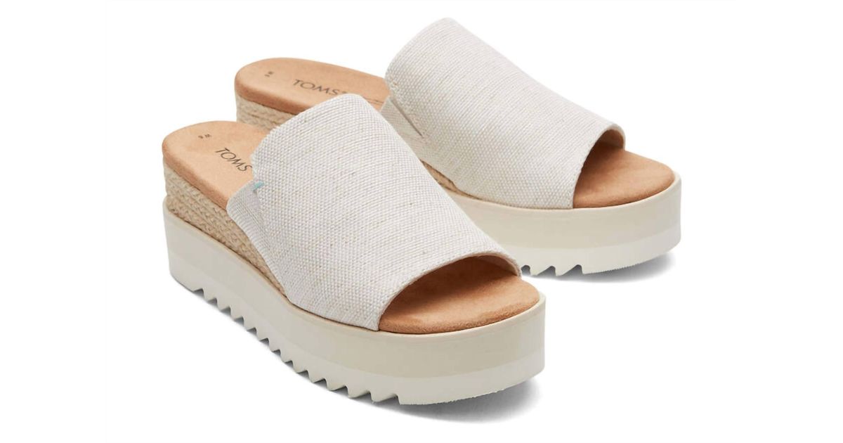 TOMS Diana Mule In Natural in White | Lyst