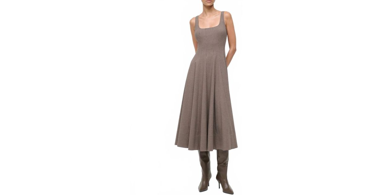 staud wells dress brown Short Sleeve Wells Dress main image 0