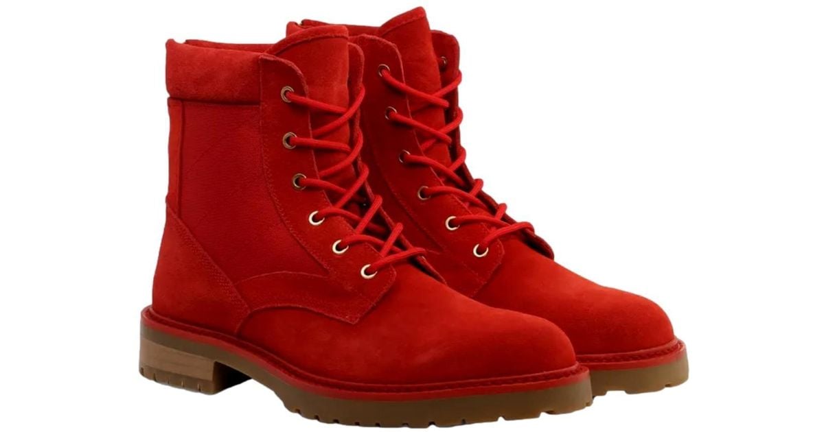 Saint Morta Mens Legion Boot Red Suede Canvas Tactical Combat Zip Size 9 US Saint Morta Legion Mens Boots Sz 10 Red Gum Suede Comfort  main image 2