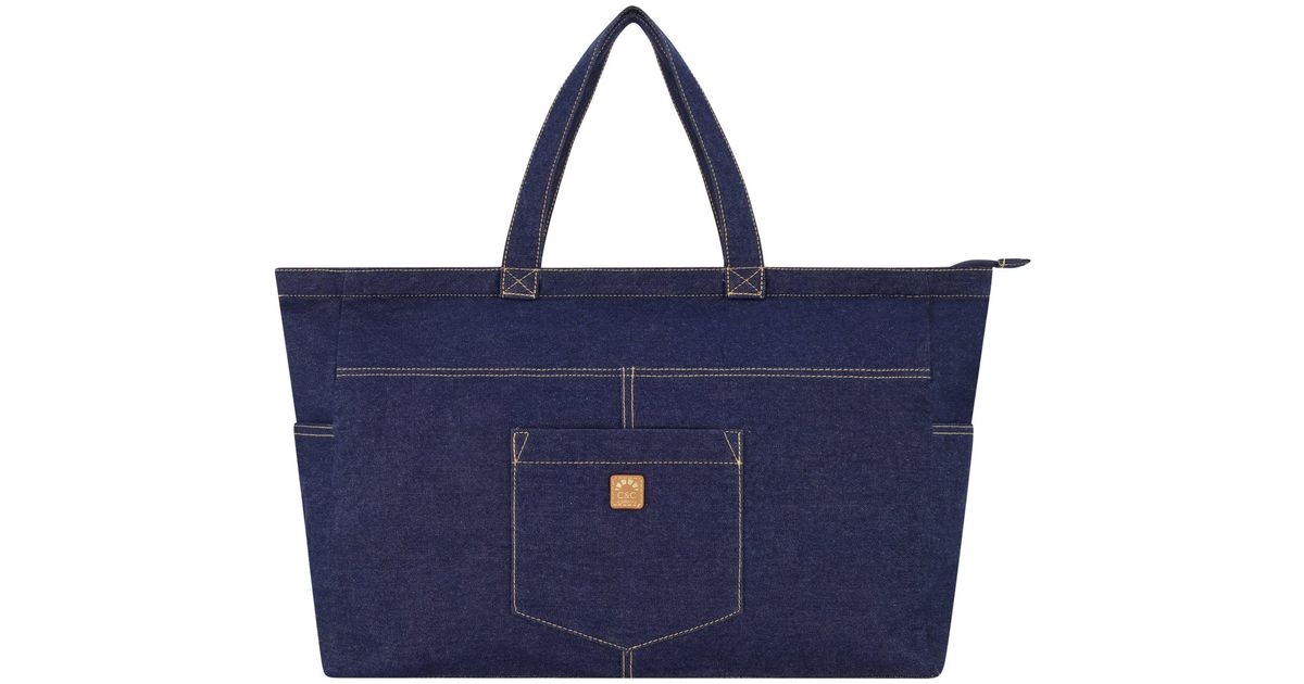 CC MEDIUM 37 BAG IN NAVY BLUE DENIM