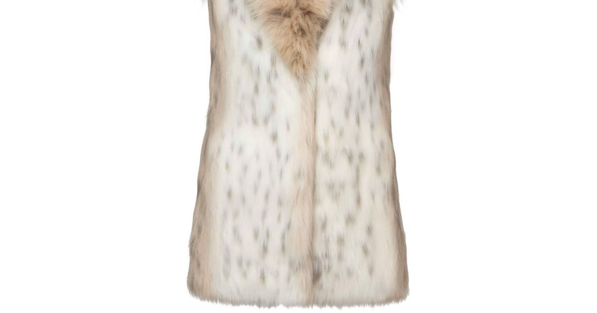 Unreal Fur Rubicon Vest In Snow Leopard in Natural Lyst