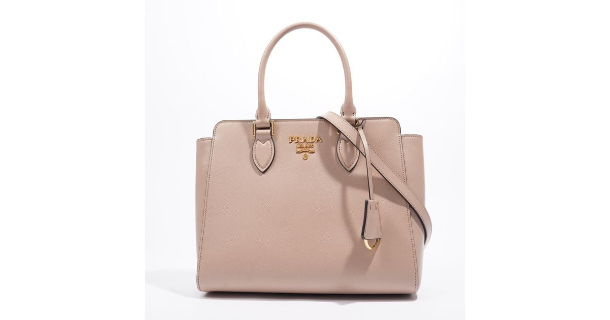 Prada 2way Shoulder Bag Saffiano Leather in Pink | Lyst