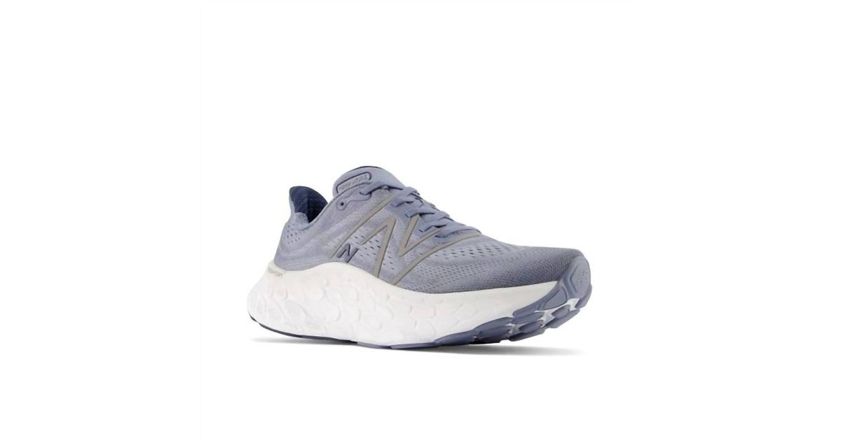 New Balance Fresh Foam X More V4 Wide Width (2e) In Arctic Grey\/natural ...