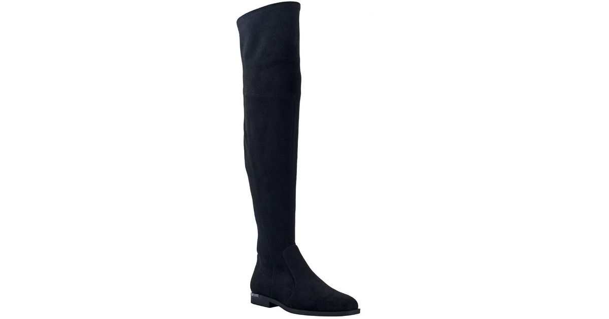 Marc Fisher Renn Faux Suede Tall Overtheknee Boots in Black Lyst