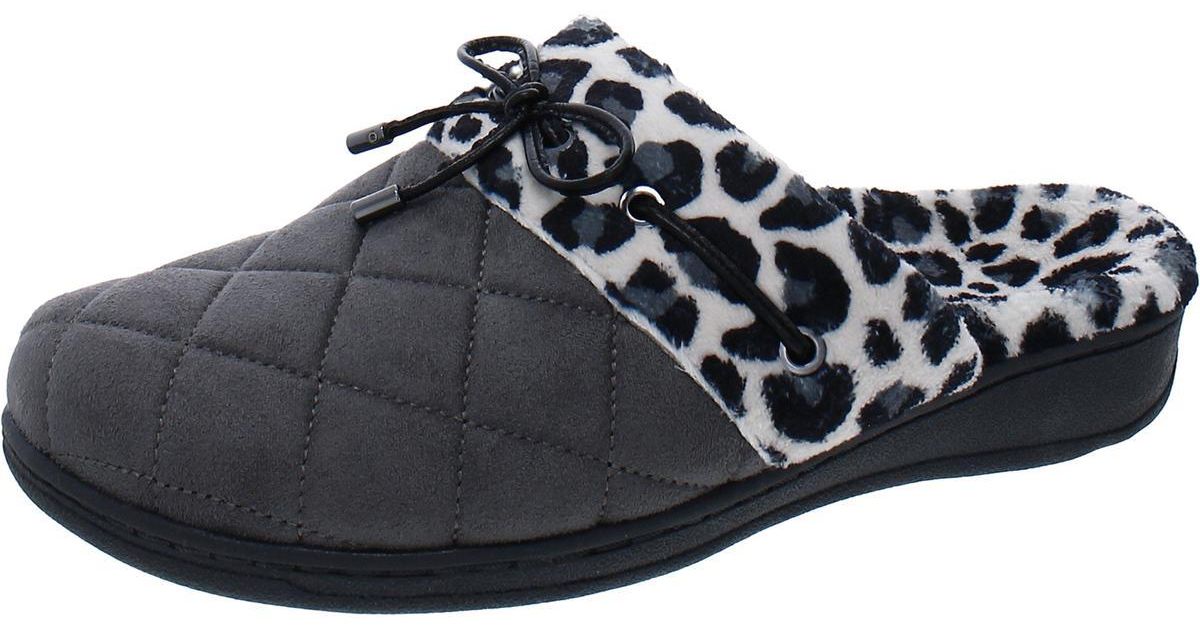 Vionic Pleasant Animal Print Slip On Slide Slippers in Black Lyst