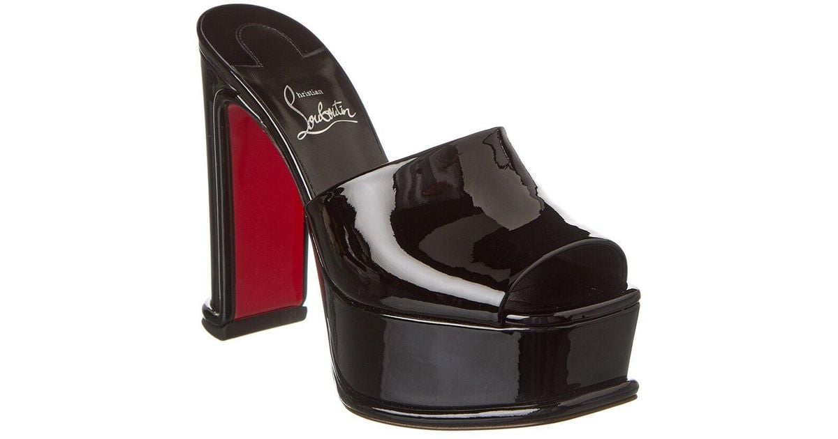 【Christian Louboutin】 Almeja 130 platform mules Almeja 130 platform espadrille mules in brown - Christian