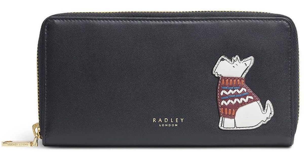 Radley Leather Radley & Friends - Large Zip Around Wallet in Black | Lyst