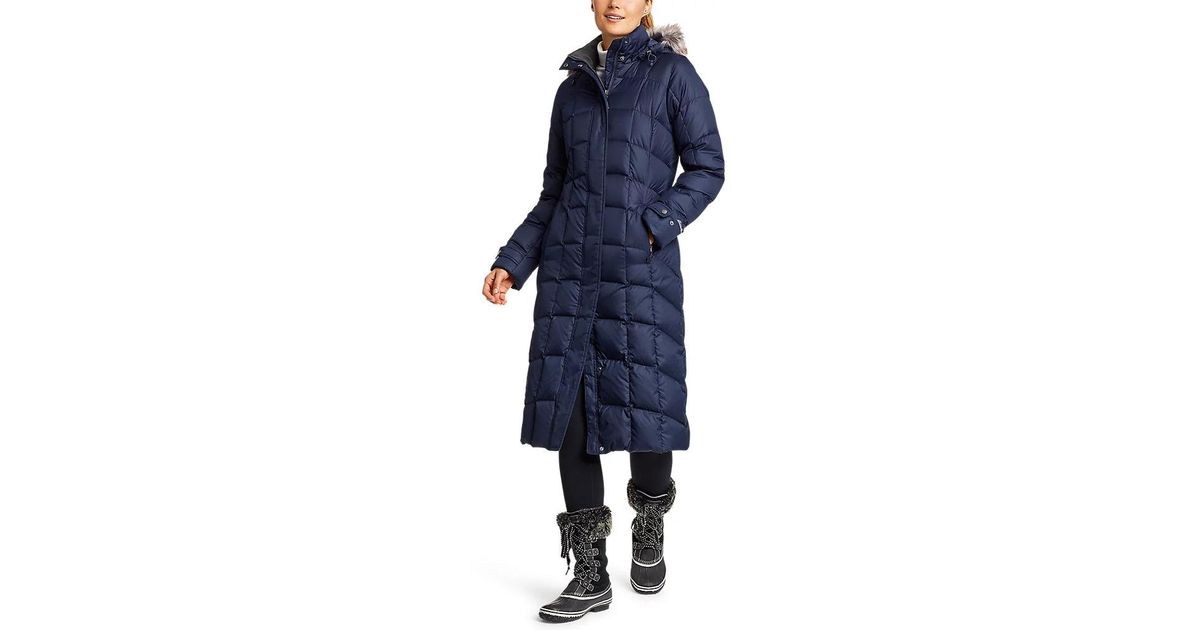 Eddie Bauer Classic Down Duffle Coat in Blue Lyst