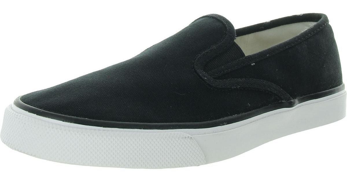 Sperry Top-Sider Cloud Slip On Laceless Canvas Slip-On Shoes in Black
