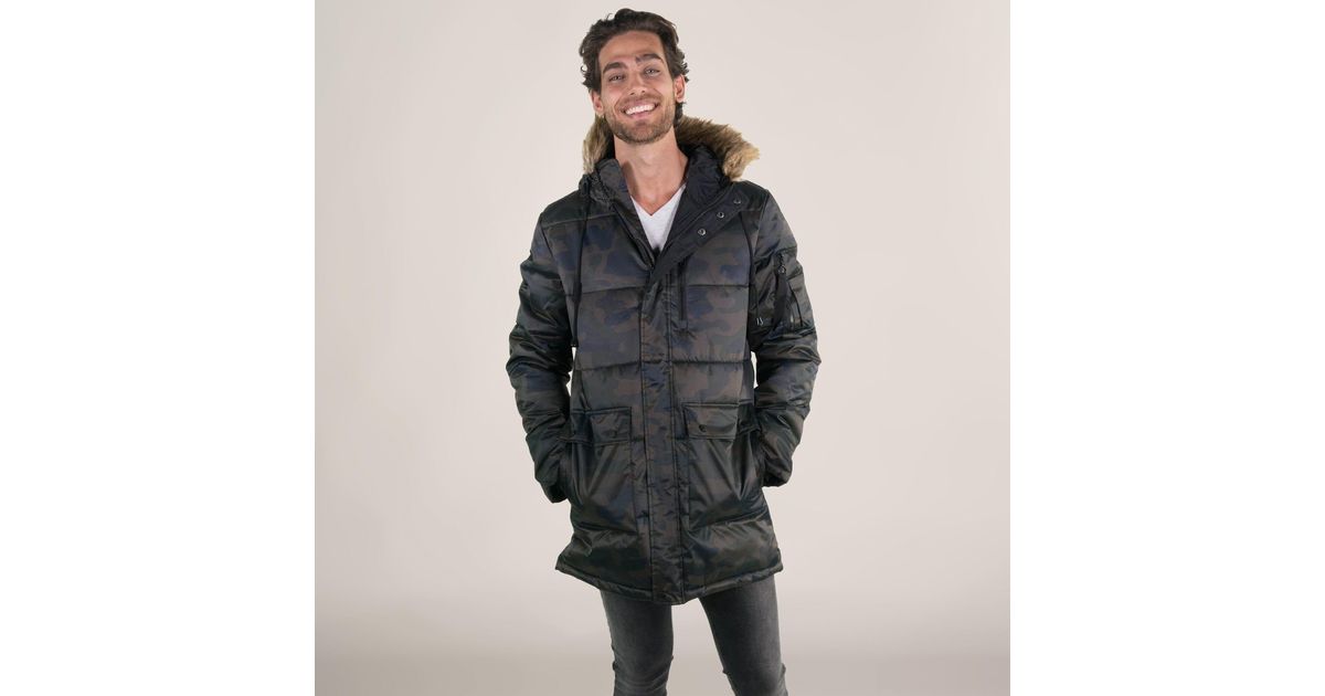 Members Only Snorkel Puffer Jacket in Black for Men Lyst