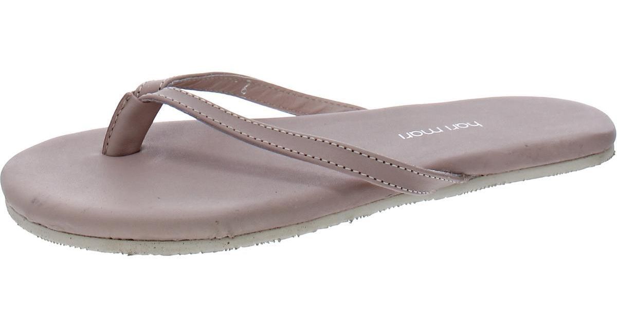 Hari Mari Leather Toepost Flipflops in Gray Lyst