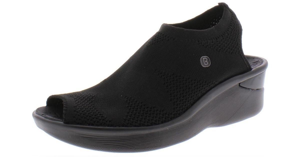 Bzees Secret Sock Slingback Sport Sandals in Black Lyst