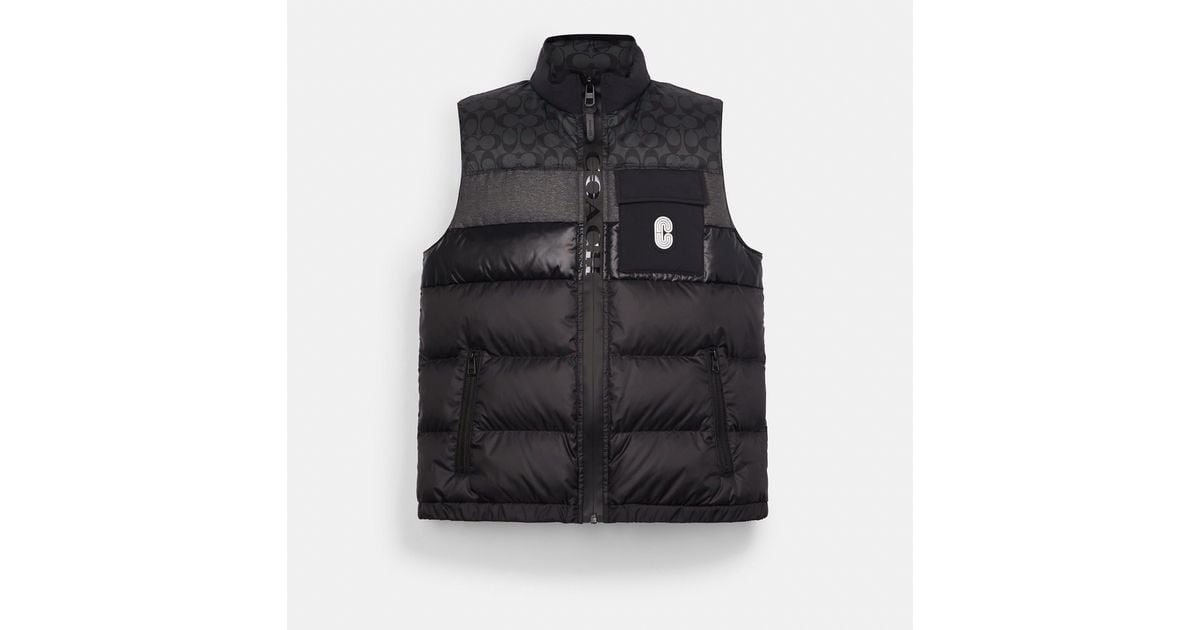 Coach men's down vest sales