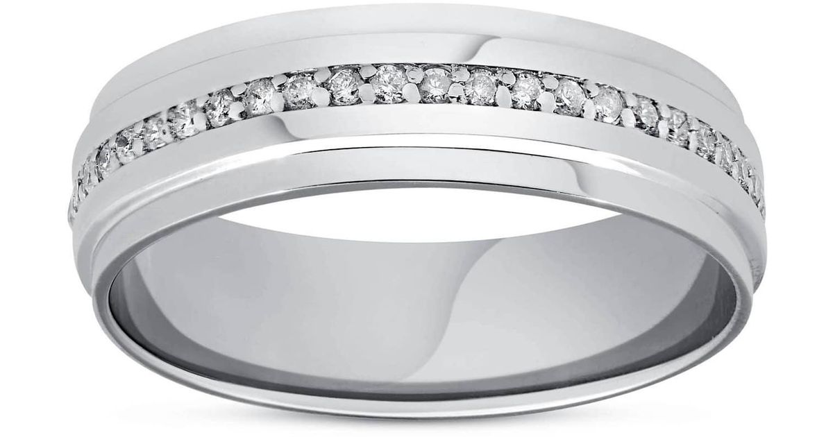 Pompeii3 Diamond 3/8Ct Eternity Ring Wedding Band 14K 7Mm Lab Grown in ...
