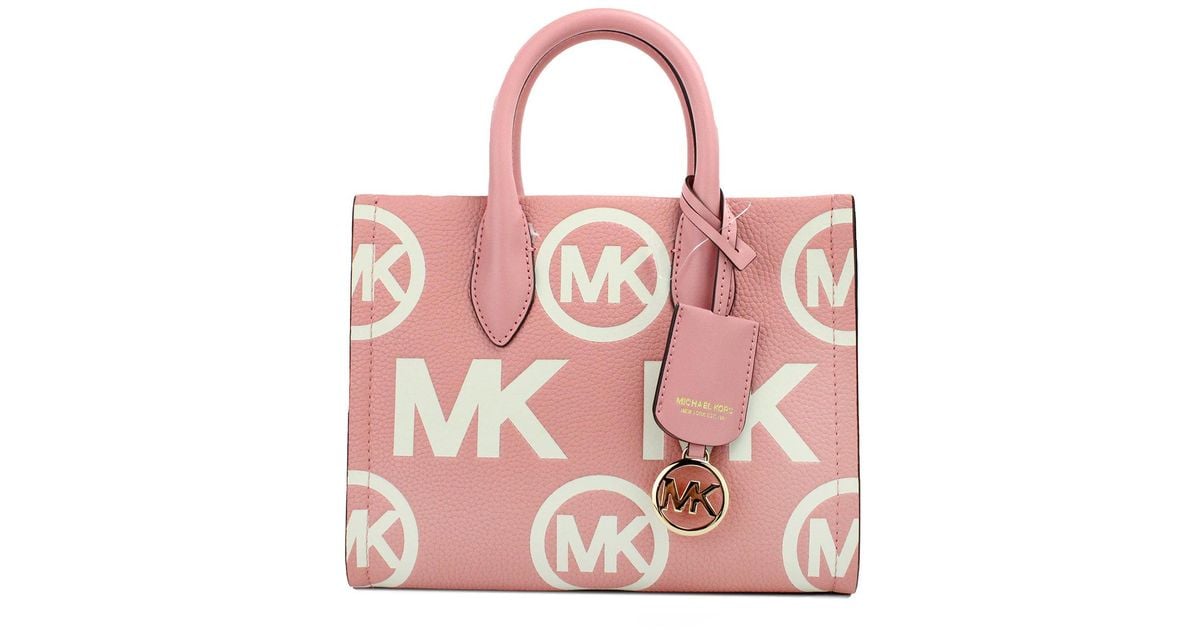 Michael Kors Mirella Small Primrose Embossed Leather Shopper
