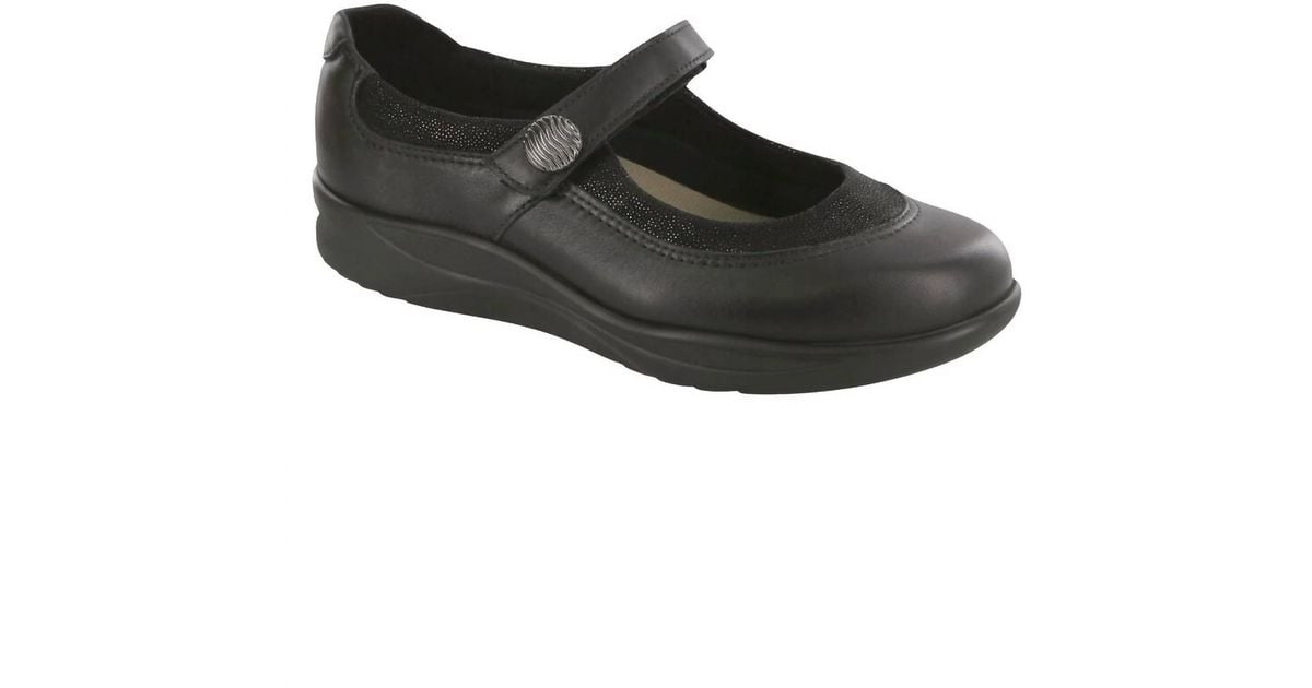 SAS Step Out Mary Jane Shoe Wide in Black Lyst