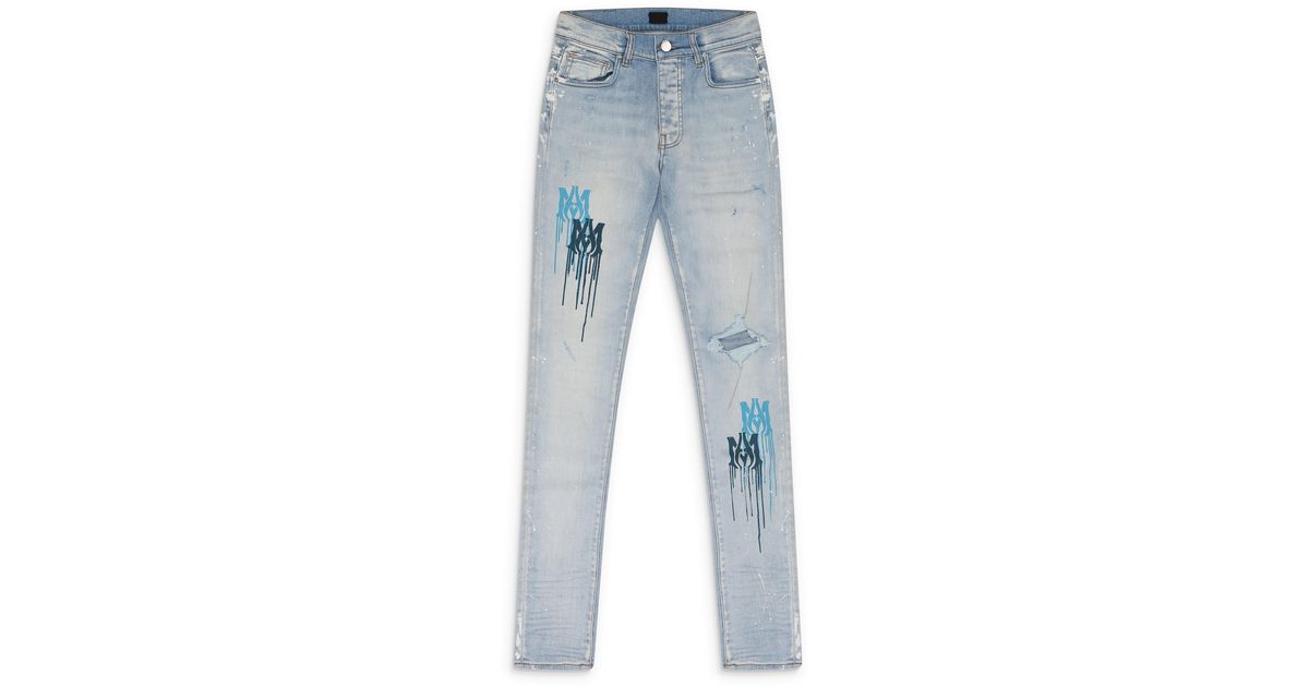 Amiri Light Ma Drip Jeans in Blue for Men Lyst