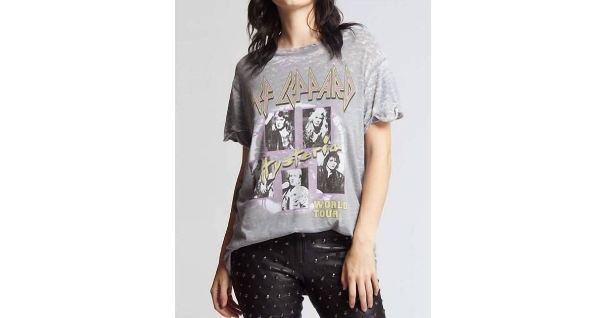 Recycled Karma Def Leppard Hysteria World Tour Graphic Tee in Gray Lyst