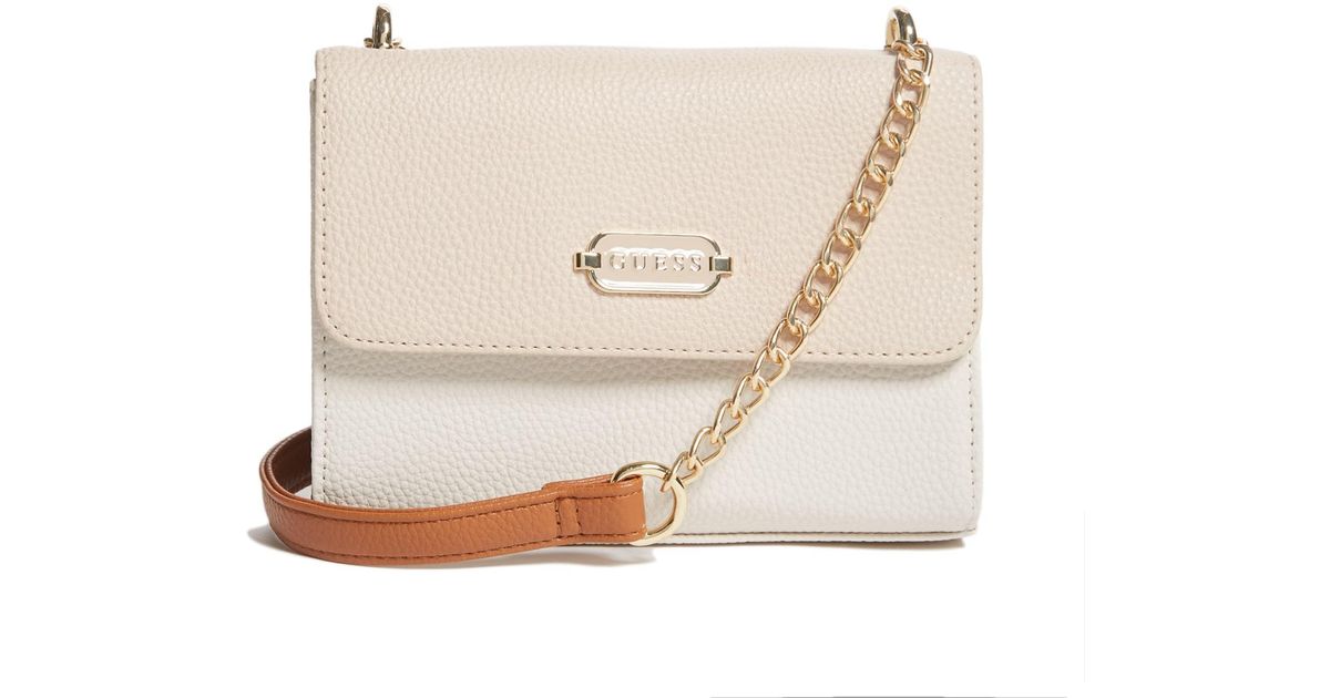 Guess Factory Zoe Clutch Crossbody in Natural | Lyst